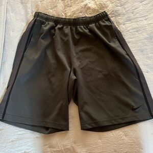 Nike dark gray with Black line Athletic Shorts Moisture-Wicking Lightweight